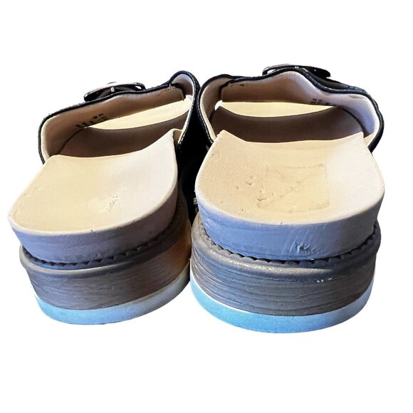 Dr. Scholl’s Women’s Size 9M Sandal Slip Ons Slide Wedge Textured Black - Picture 4 of 8